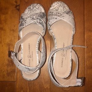 Chinese Laundry Zala Sandal Wedge: Snake